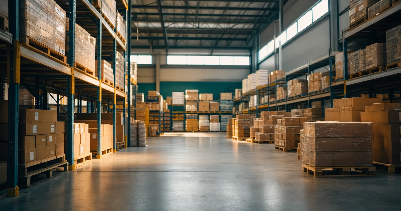 Kwamsource wholesale distribution warehouse with organized inventory shelving